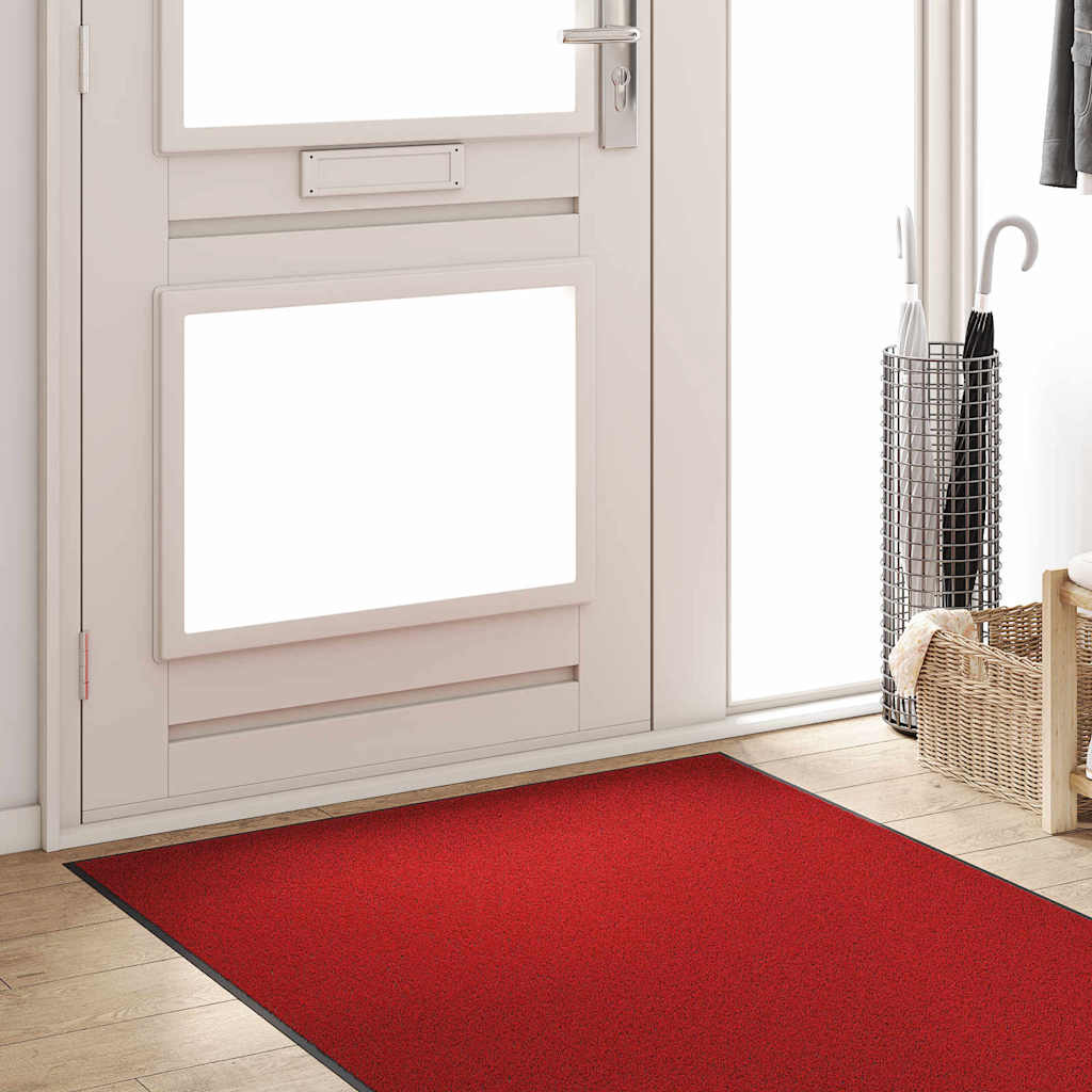 Vidaxx Fußmatte Rot und Schwarz 120 x 250 cm Polypropylen und Vinyl