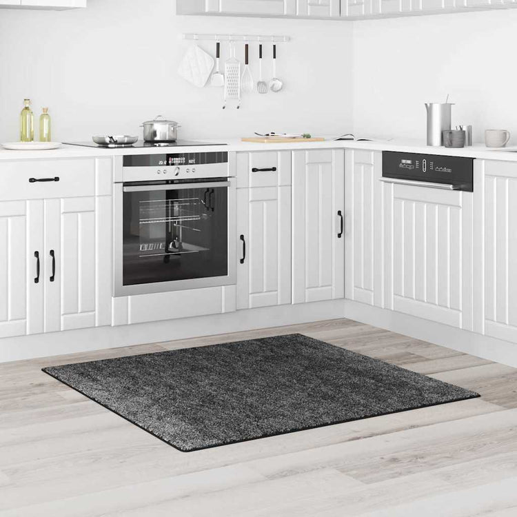 Vidaxx Anti-Rutsch-Shaggy-Teppich dunkelgrau 120 x 120 cm PP