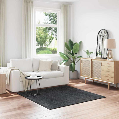 Vidaxx Anti-Rutsch-Shaggy-Teppich dunkelgrau 160 x 160 cm PP