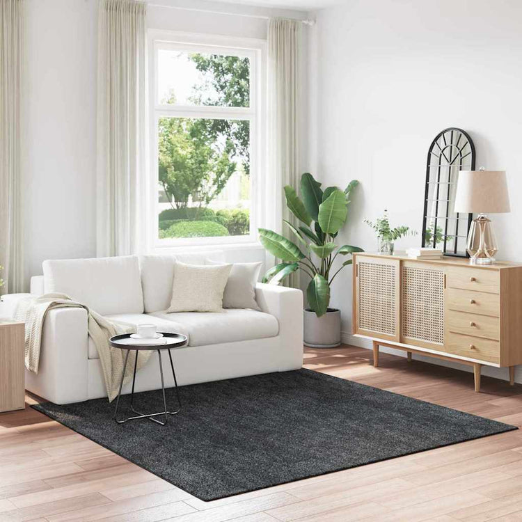 Vidaxx Anti-Rutsch-Shaggy-Teppich dunkelgrau 200 x 200 cm PP