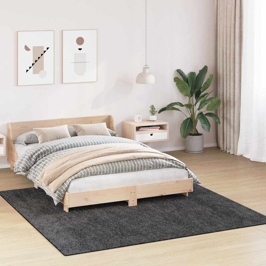Vidaxx Anti-Rutsch-Shaggy-Teppich dunkelgrau 200 x 200 cm PP