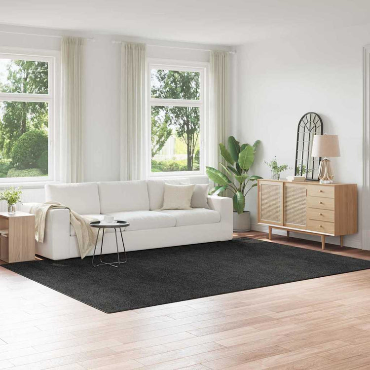 Vidaxx Anti-Rutsch-Shaggy-Teppich dunkelgrau 240 x 340 cm PP
