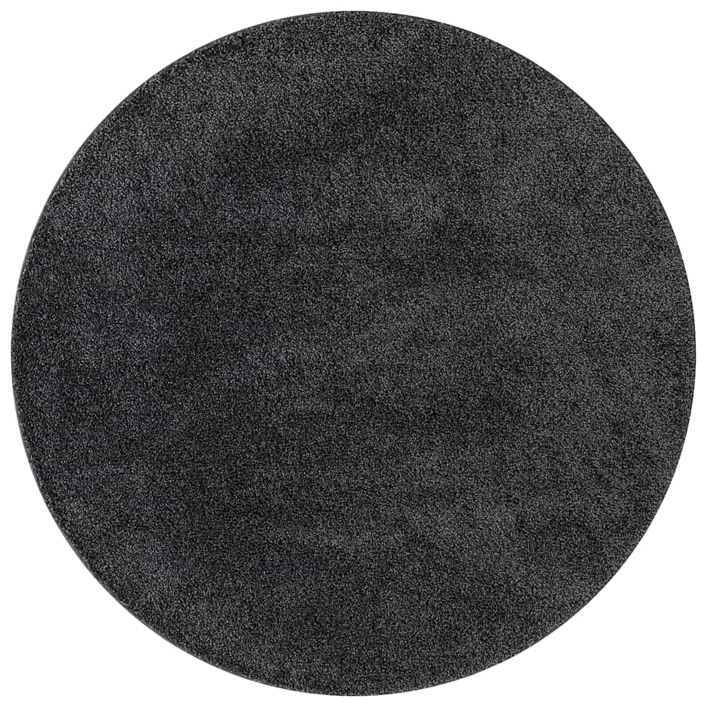 Vidaxx Anti-Rutsch-Shaggy-Teppich dunkelgrau 120 x 120 cm PP