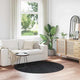 Vidaxx Anti-Rutsch-Shaggy-Teppich dunkelgrau 160 x 160 cm PP