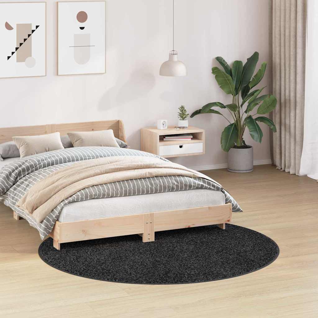 Vidaxx Anti-Rutsch-Shaggy-Teppich dunkelgrau 160 x 160 cm PP