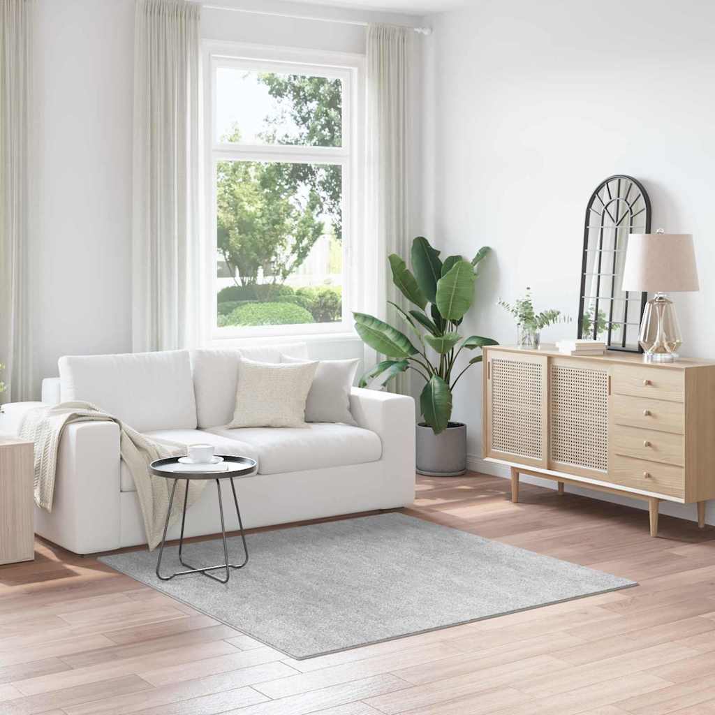 Vidaxx Anti-Rutsch-Shaggy-Teppich grau 160 x 160 cm PP