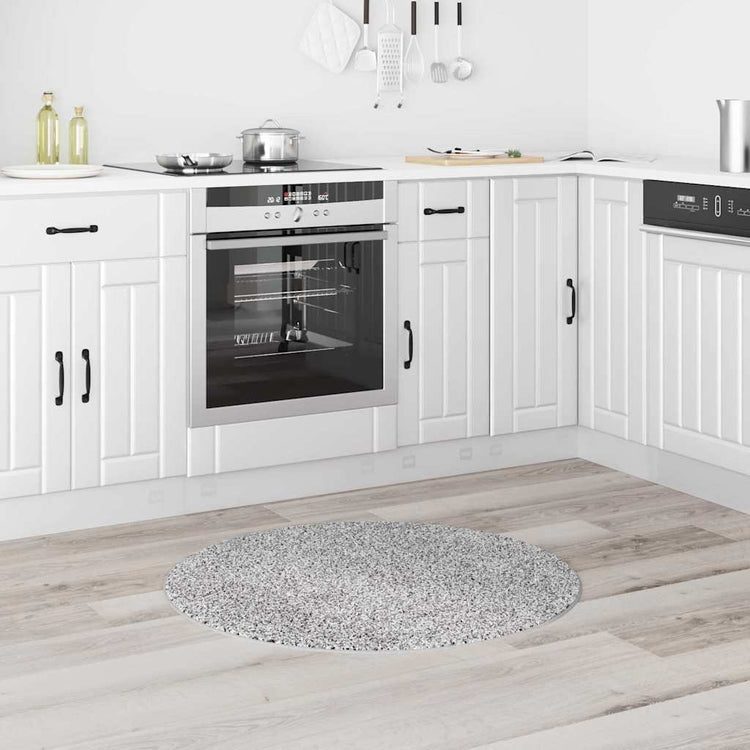 Vidaxx Anti-Rutsch-Shaggy-Teppich grau 90 x 90 cm PP