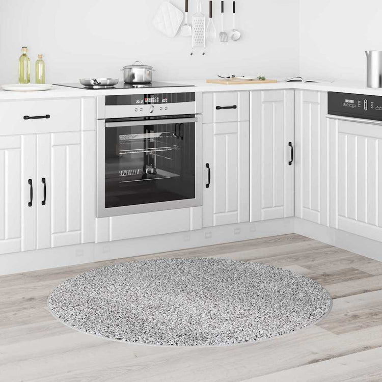 VidaXL rutschfester Shaggy-Teppich grau 120 x 120 cm PP