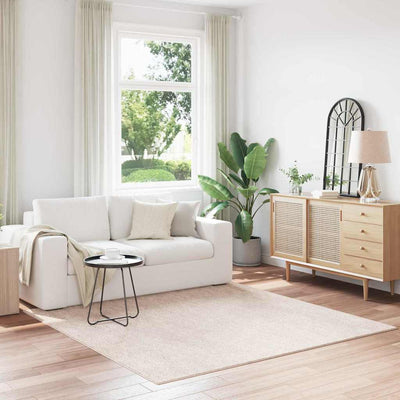 Vidaxx Anti-Rutsch-Shaggy-Teppich Creme 200 x 200 cm PP