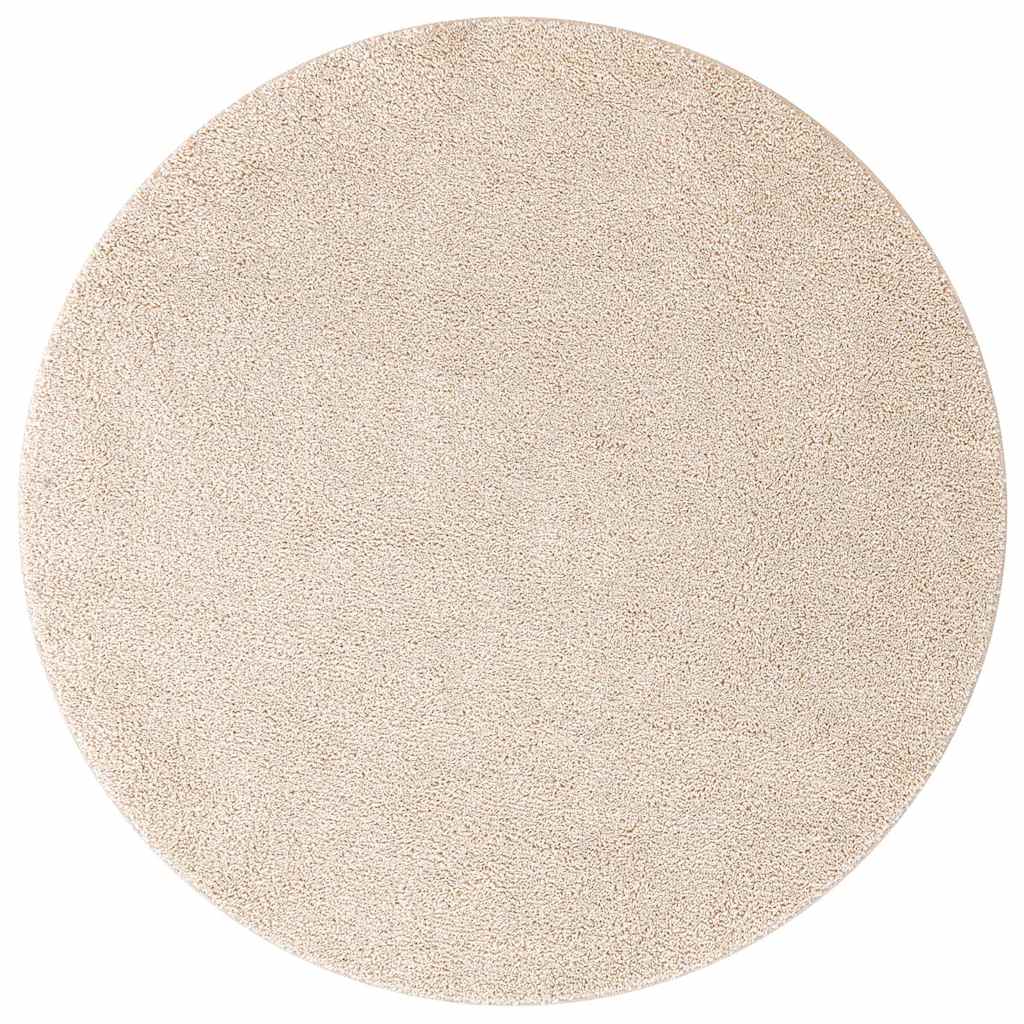 Vidaxx Anti-Rutsch-Shaggy-Teppich Creme 160 x 160 cm PP
