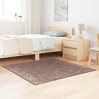 Vidaxx Anti-Rutsch-Shaggy-Teppich braun 120 x 120 cm PP