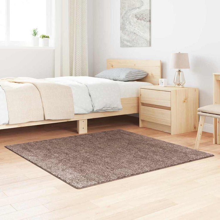 Vidaxx Anti-Rutsch-Shaggy-Teppich braun 120 x 120 cm PP
