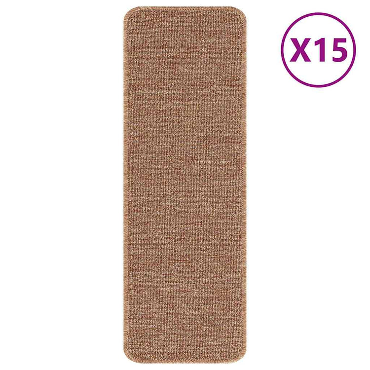 Vidaxx Anti-Rutsch-Stufenmatten Latexrücken 15 Stück gelb 60 x 25 cm PP