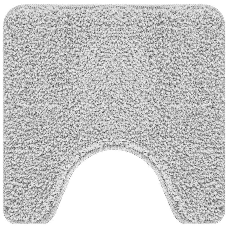 Vidaxx Anti-Rutsch-Badematte mit WC-Zuschnitt grau 50 x 50 cm PP