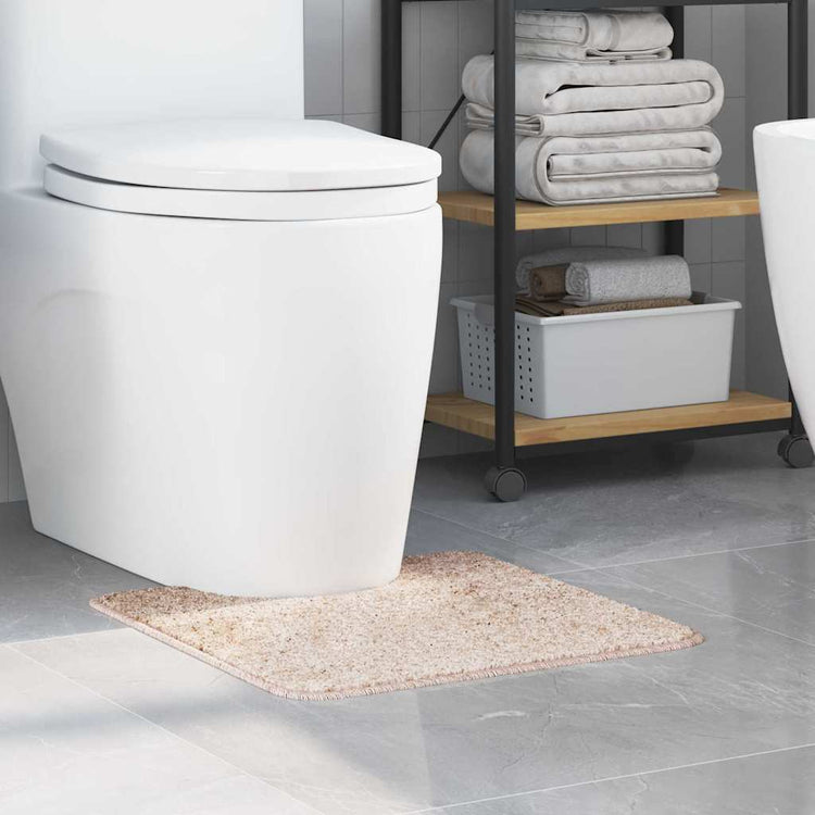 Vidaxx Antirutsch-Badematte mit Toilettenschnitt Creme 50 x 50 cm PP