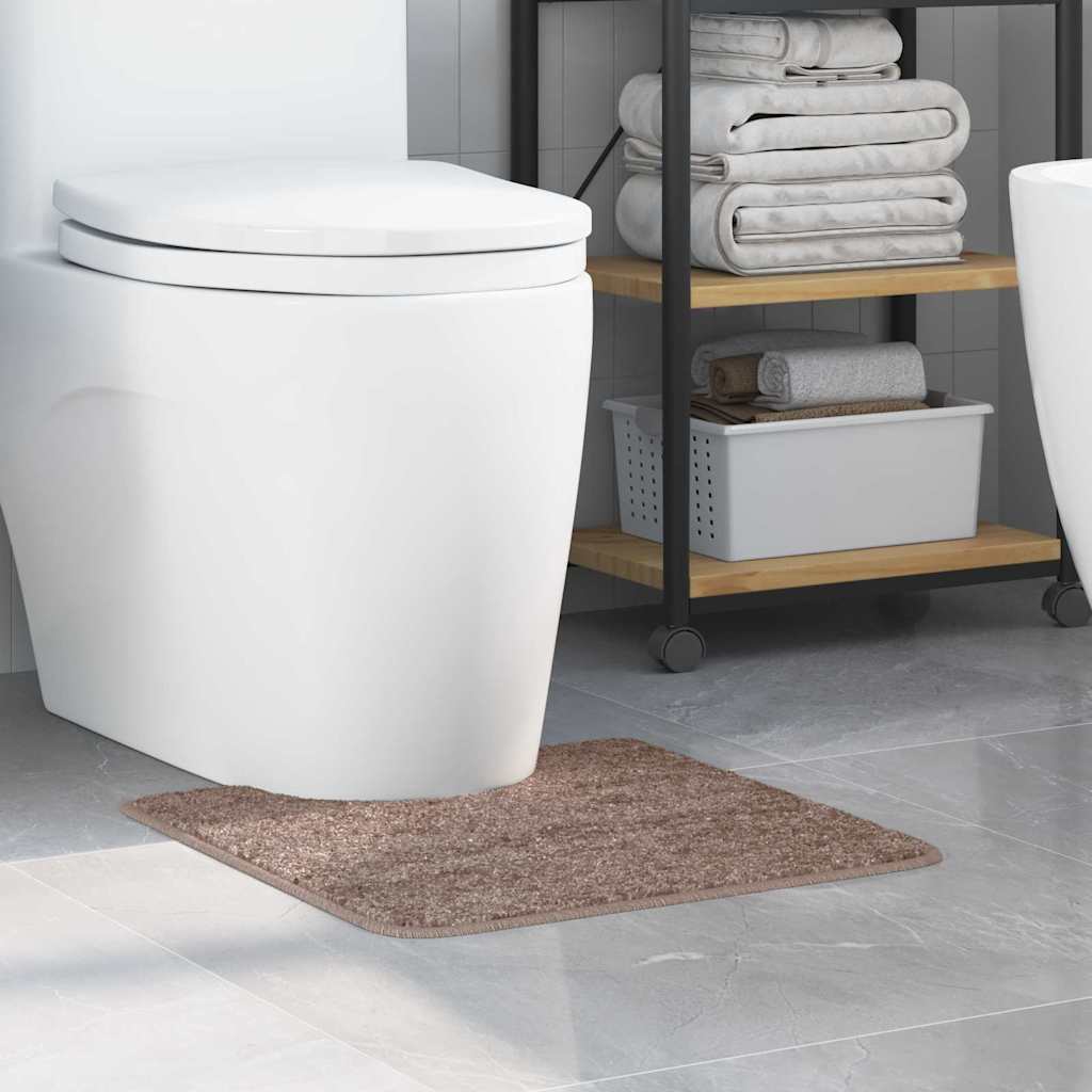 Vidaxx Anti-Rutsch-Badematte mit WC-Zuschnitt braun 50 x 50 cm PP