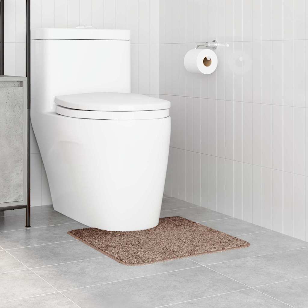 Vidaxx Anti-Rutsch-Badematte mit WC-Zuschnitt braun 50 x 50 cm PP