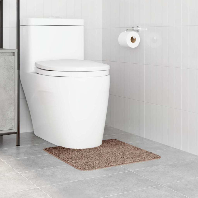 Vidaxx Anti-Rutsch-Badematte mit WC-Zuschnitt braun 50 x 50 cm PP