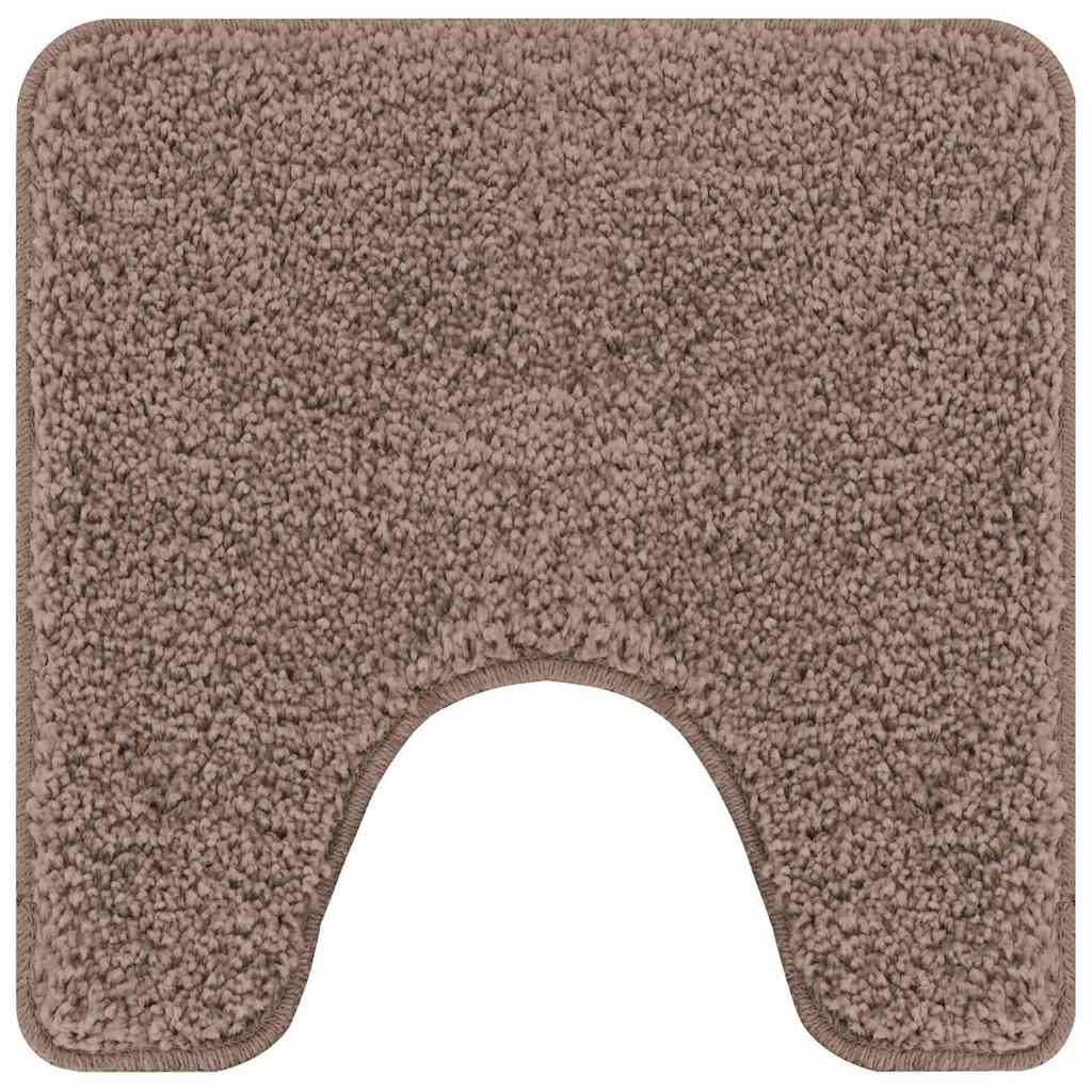 Vidaxx Anti-Rutsch-Badematte mit WC-Zuschnitt braun 50 x 50 cm PP
