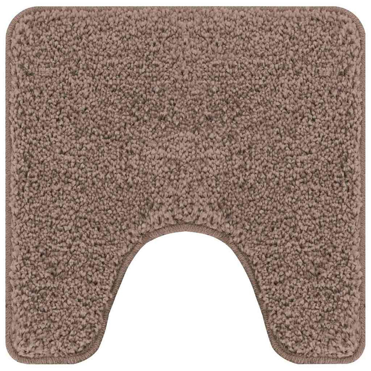 Vidaxx Anti-Rutsch-Badematte mit WC-Zuschnitt braun 50 x 50 cm PP