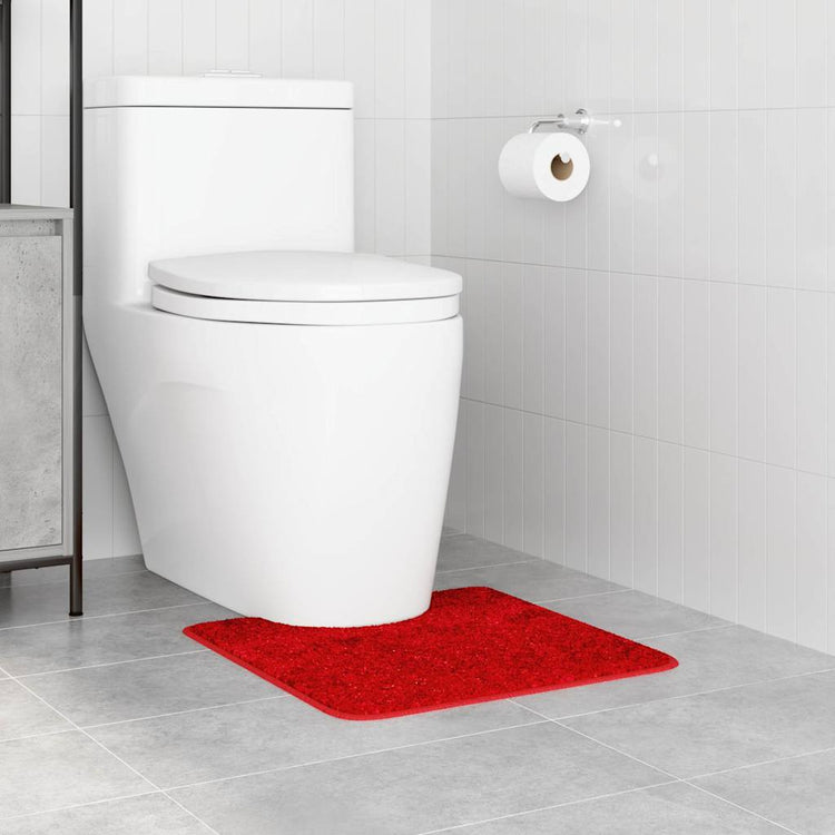 Vidaxx Anti-Rutsch-Badematte mit WC-Zuschnitt rot 50 x 50 cm PP