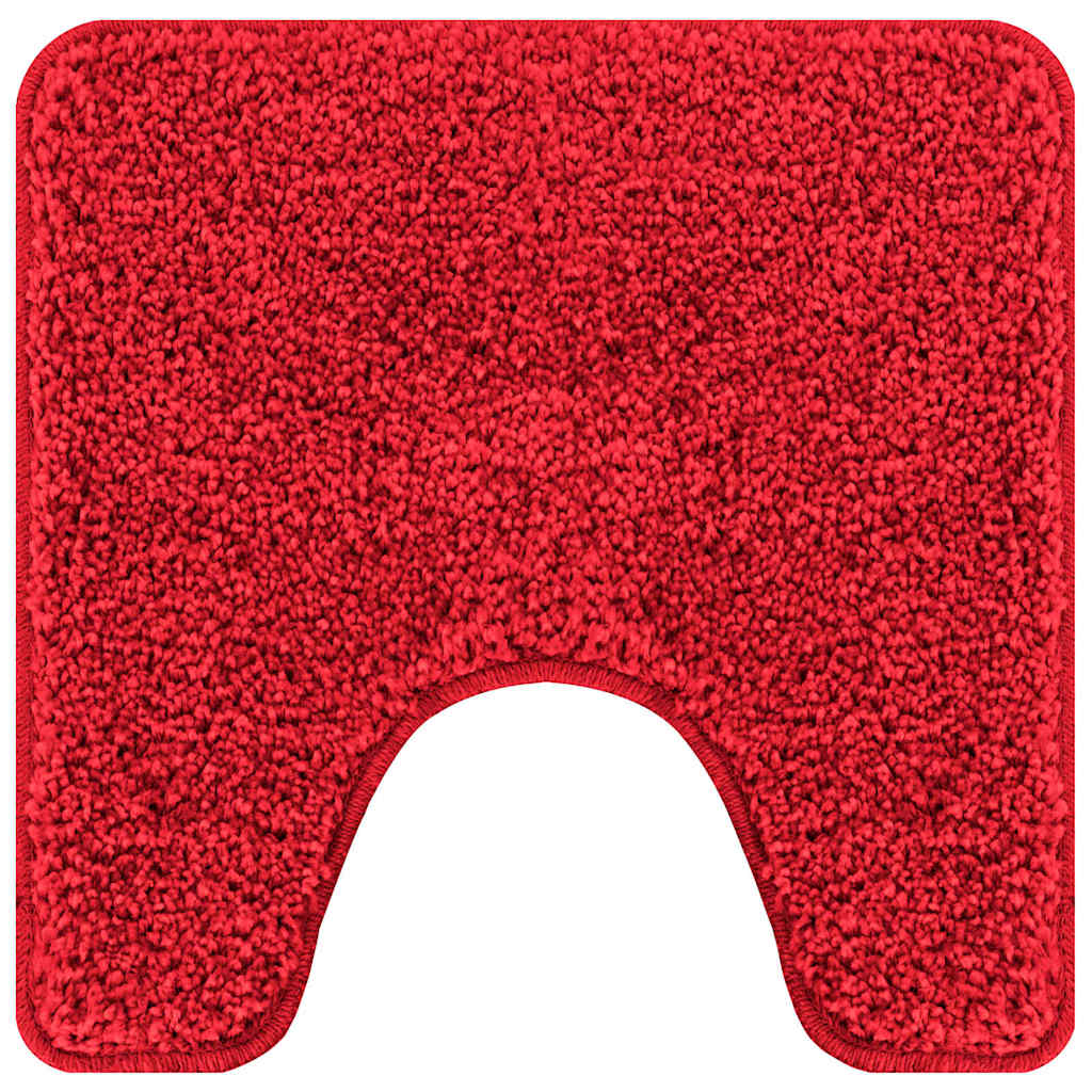 Vidaxx Anti-Rutsch-Badematte mit WC-Zuschnitt rot 50 x 50 cm PP