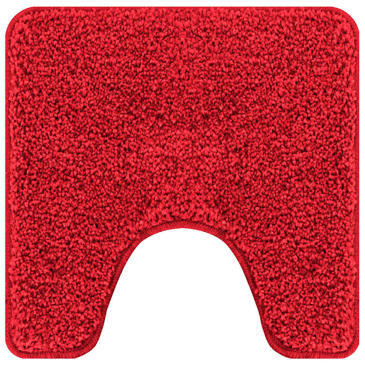 Vidaxx Anti-Rutsch-Badematte mit WC-Zuschnitt rot 50 x 50 cm PP