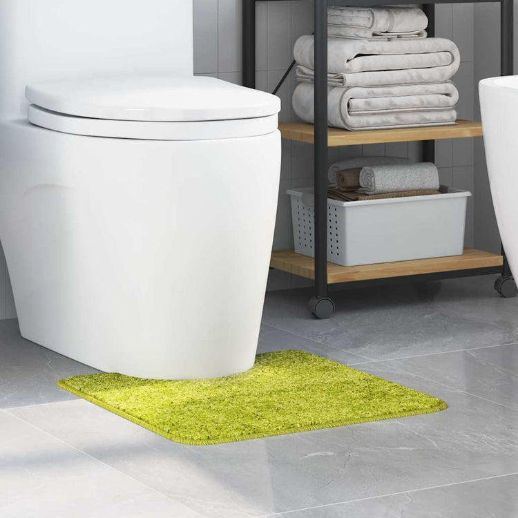 Vidaxx Anti-Rutsch-Badematte mit WC-Zuschnitt grün 50 x 50 cm PP