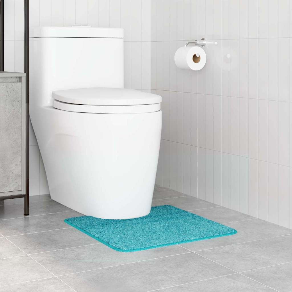 Vidaxx Antirutsch-Badematte mit WC-Zuschnitt Türkis 50 x 50 cm PP