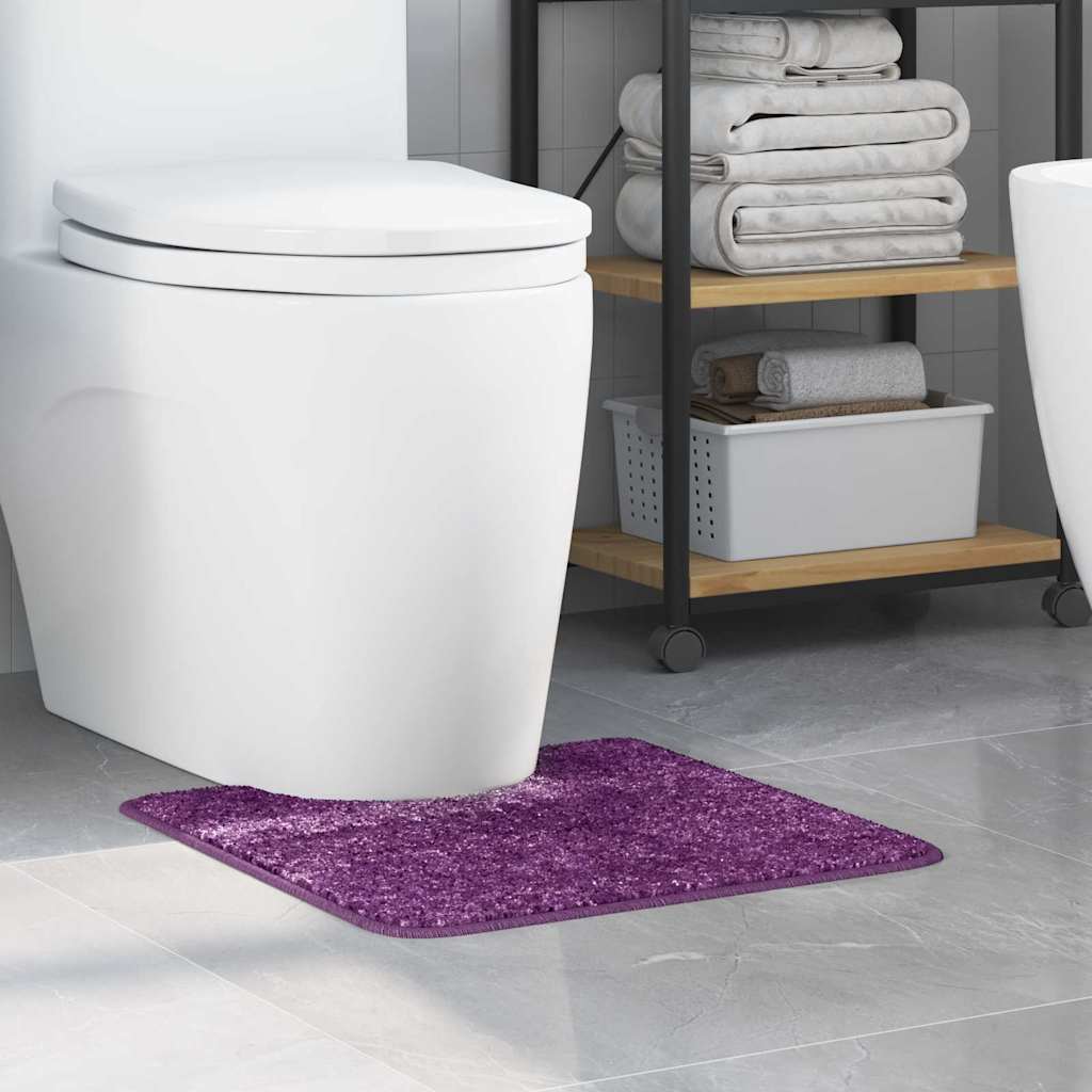 Vidaxx Anti-Rutsch-Badematte mit Toilettenausschnitt lila 50 x 50 cm PP