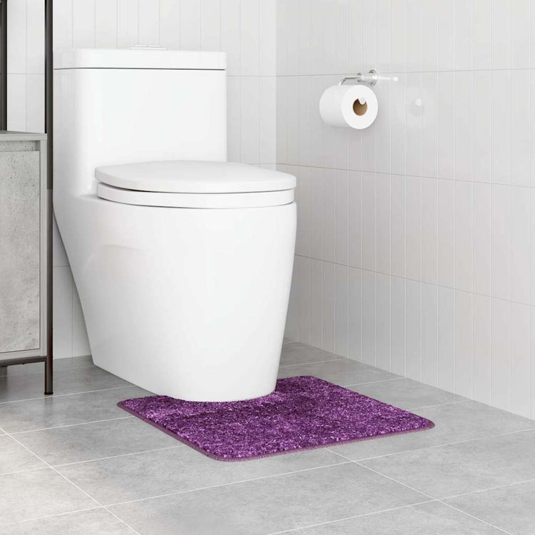 Vidaxx Anti-Rutsch-Badematte mit Toilettenausschnitt lila 50 x 50 cm PP