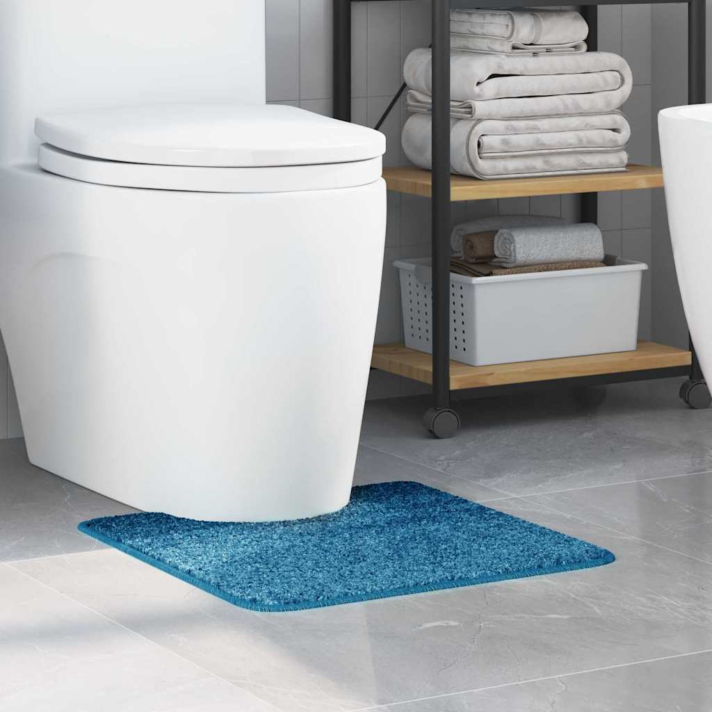 Vidaxx Anti-Rutsch-Badematte mit WC-Zuschnitt blau 50 x 50 cm PP