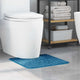 Vidaxx Anti-Rutsch-Badematte mit WC-Zuschnitt blau 50 x 50 cm PP