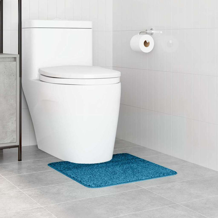 Vidaxx Anti-Rutsch-Badematte mit WC-Zuschnitt blau 50 x 50 cm PP