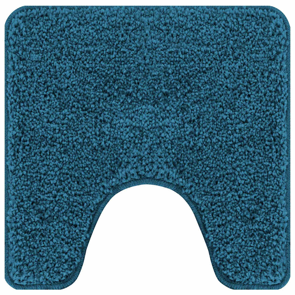 Vidaxx Anti-Rutsch-Badematte mit WC-Zuschnitt blau 50 x 50 cm PP
