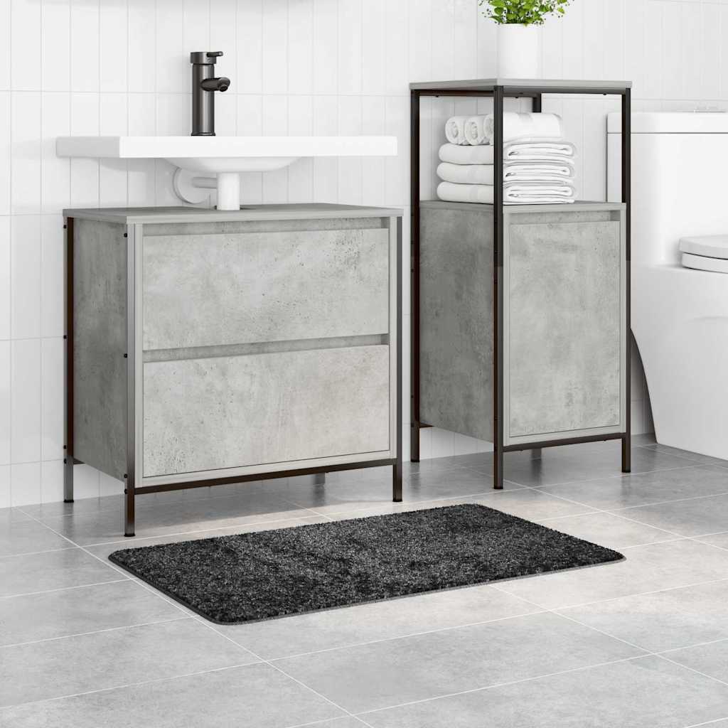 Vidaxx Anti-Rutsch-Badematte dunkelgrau 50 x 80 cm PP