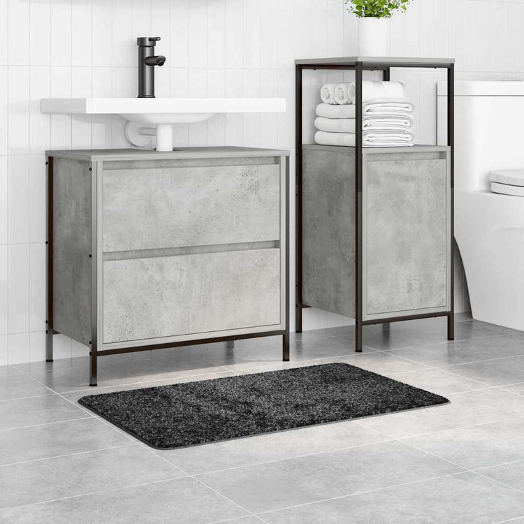 Vidaxx Anti-Rutsch-Badematte dunkelgrau 50 x 80 cm PP