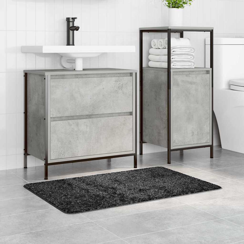 Vidaxx Anti-Rutsch-Badematte dunkelgrau 60 x 90 cm PP