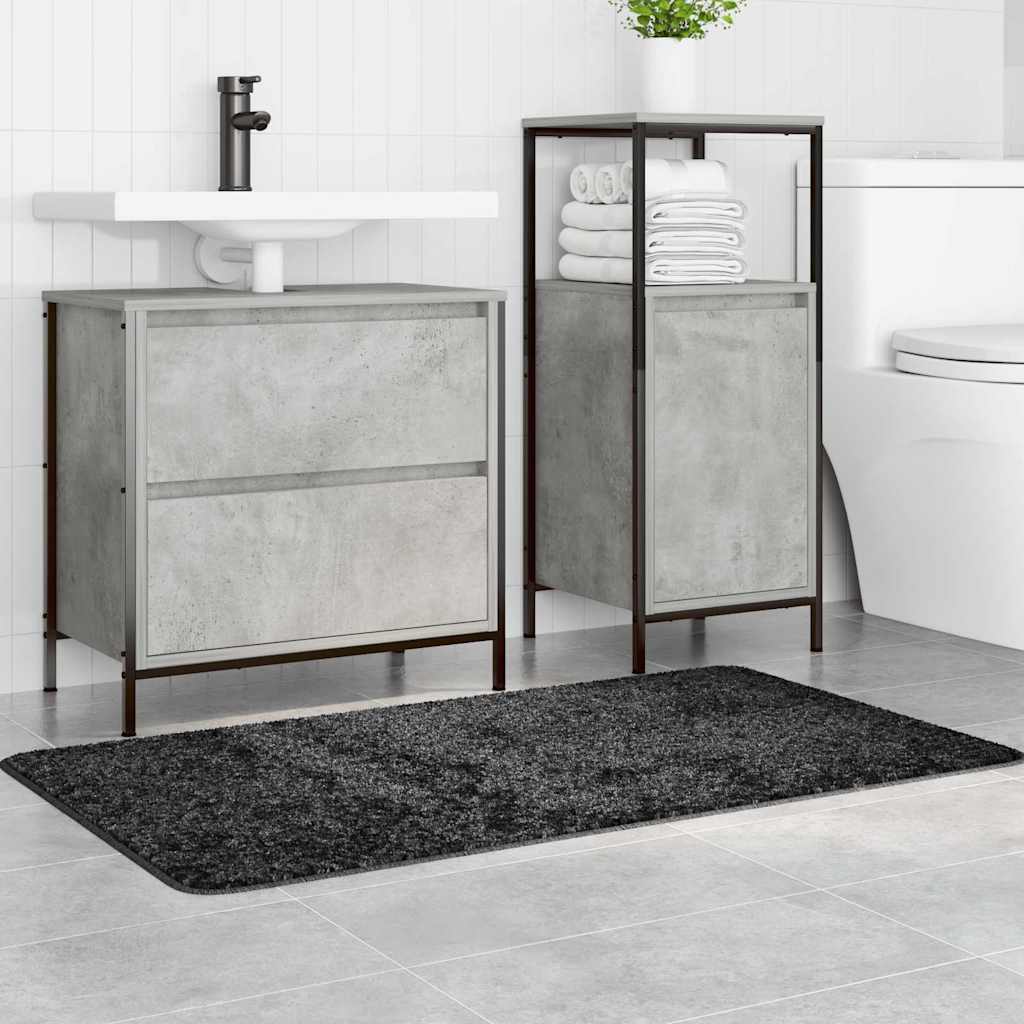 Vidaxx Anti-Rutsch-Badematte dunkelgrau 70 x 120 cm PP