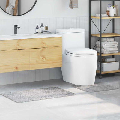 Vidaxx Anti-Rutsch-Badematten-Set 2-tlg. Grau PP