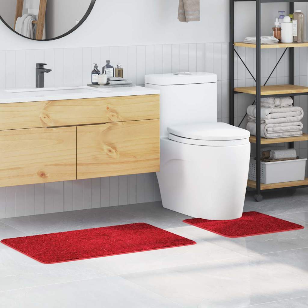 Vidaxx Anti-Rutsch-Badematten-Set 2-tlg. rot PP