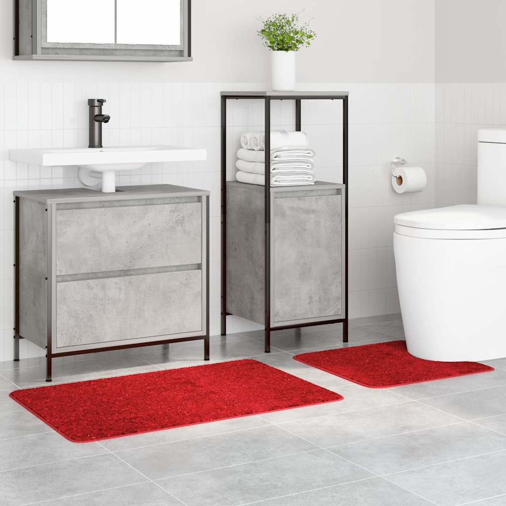 Vidaxx Anti-Rutsch-Badematten-Set 2-tlg. rot PP