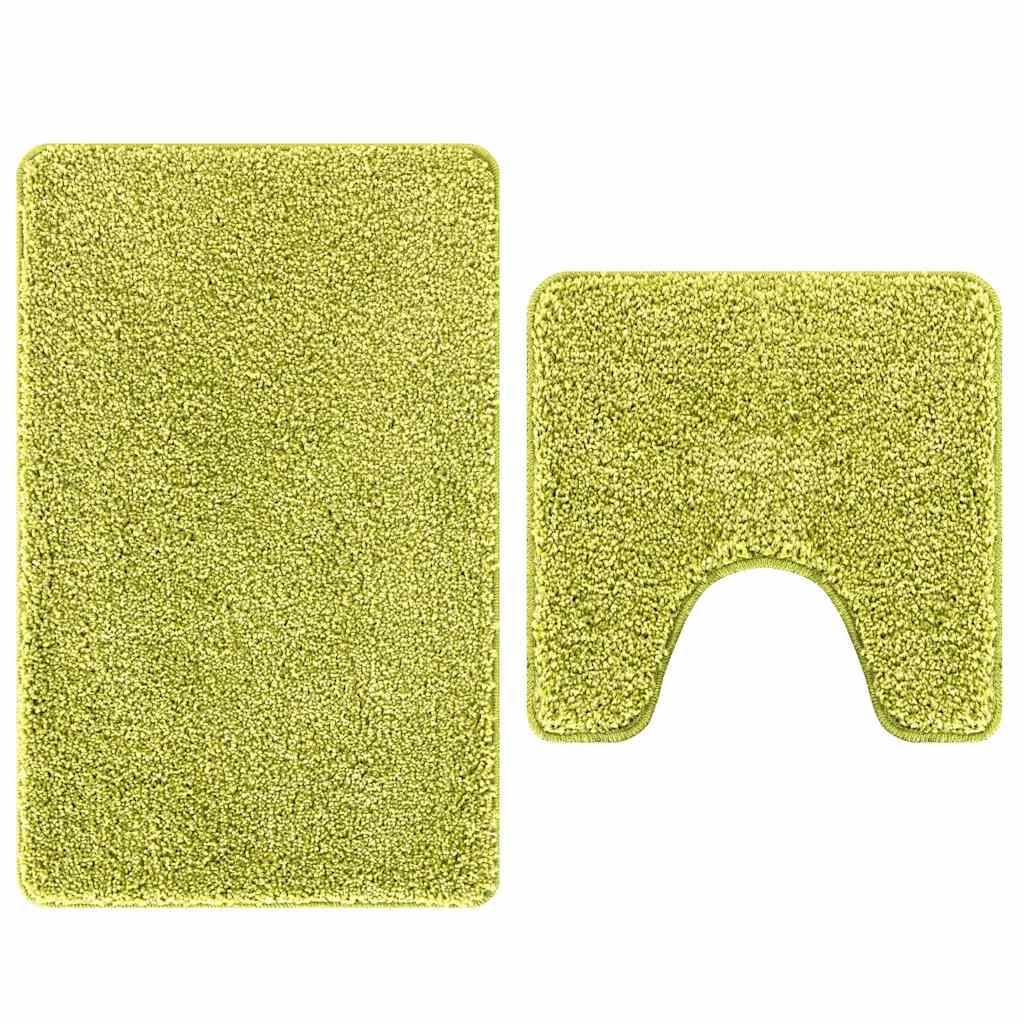 VidaXL Anti-Rutsch-Badematten-Set 2-tlg. Grün PP