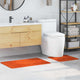VidaXL Anti-Rutsch-Badematten-Set 2-tlg. Orange PP