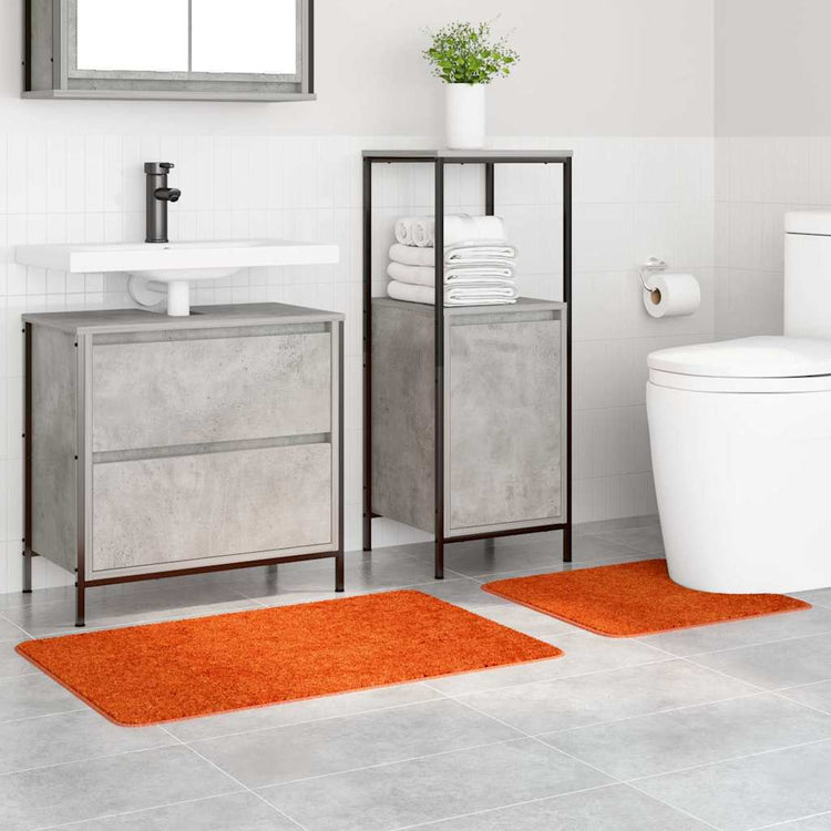 VidaXL Anti-Rutsch-Badematten-Set 2-tlg. Orange PP
