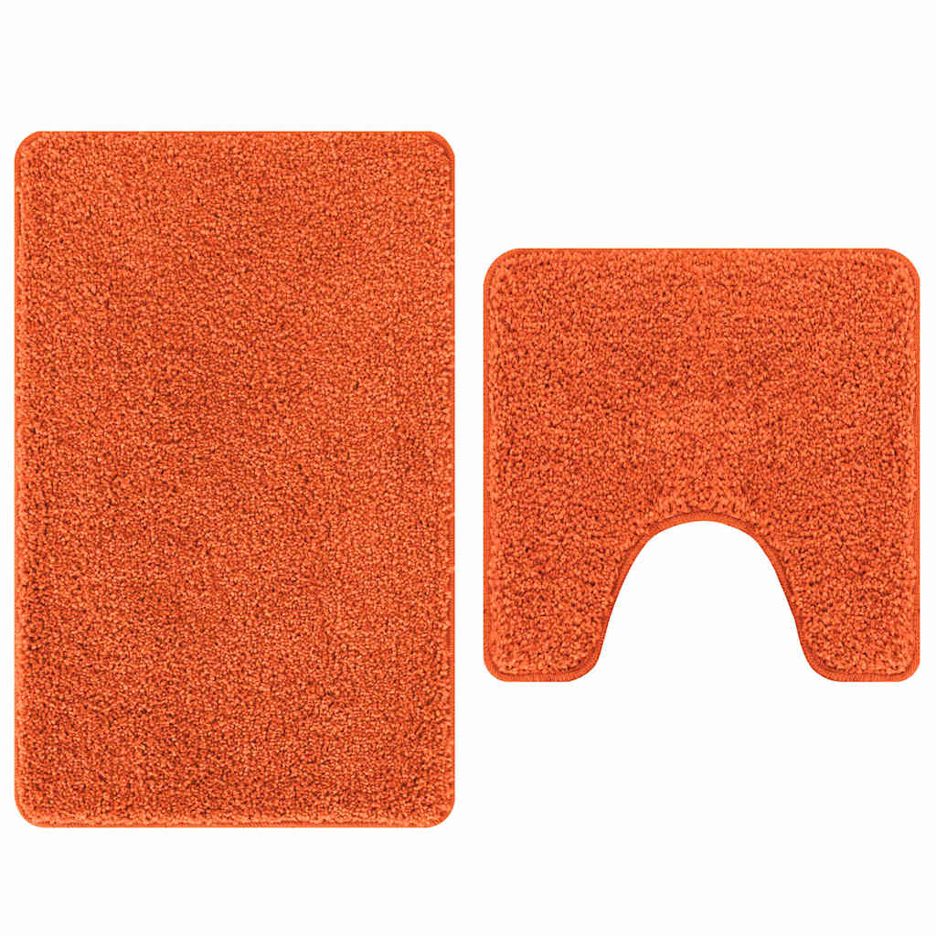 VidaXL Anti-Rutsch-Badematten-Set 2-tlg. Orange PP