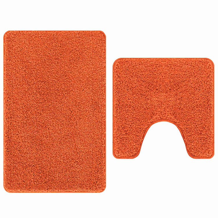 VidaXL Anti-Rutsch-Badematten-Set 2-tlg. Orange PP