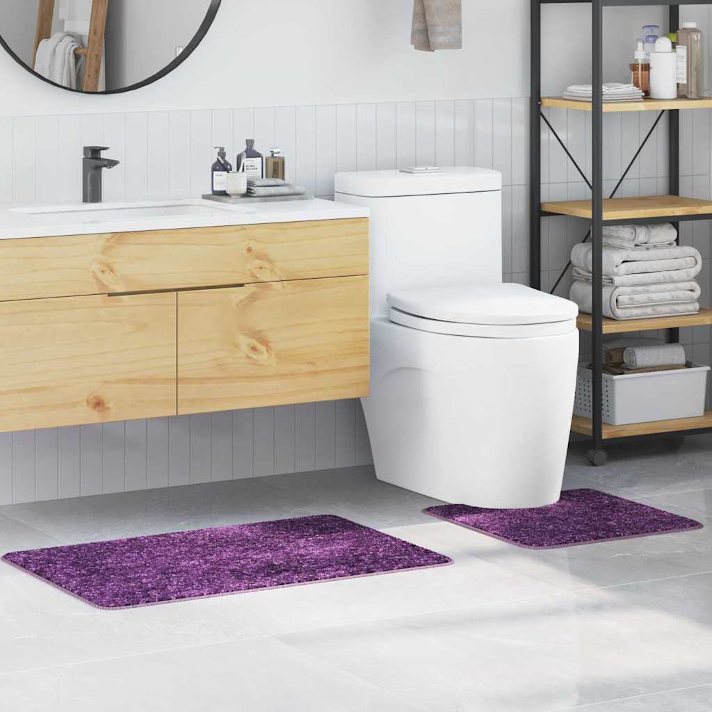 Vidaxx Anti-Rutsch-Badematten-Set 2-tlg. Lila PP