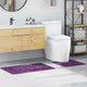 Vidaxx Anti-Rutsch-Badematten-Set 2-tlg. Lila PP