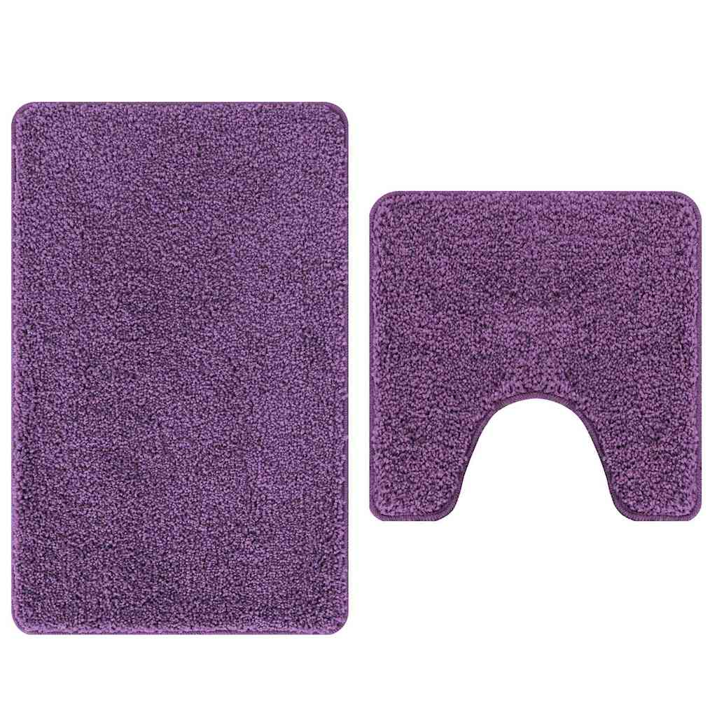 Vidaxx Anti-Rutsch-Badematten-Set 2-tlg. Lila PP